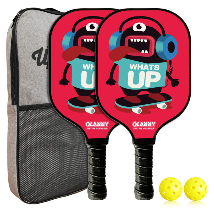 Cartoon Character Print Pickleball Kit