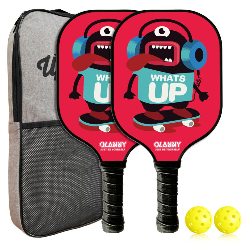 Cartoon Character Print Pickleball Kit