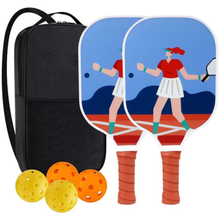 Cartoon Print Pickleball Paddle Kit