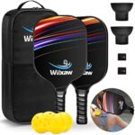Streaked Neon Print Paddle Pickleball Kit