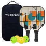 Fiberglass Geometric Pickleball Set