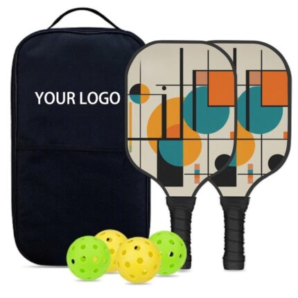 Fiberglass Geometric Pickleball Set