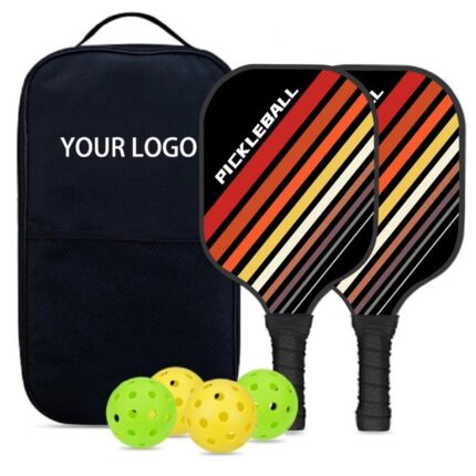 New Geometric Stripe Pickleball Set