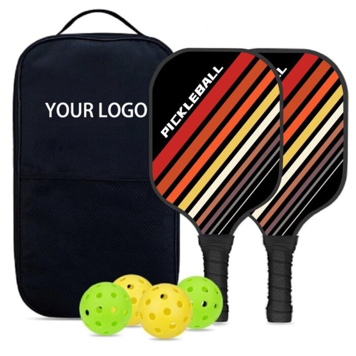 New Geometric Stripe Pickleball Set