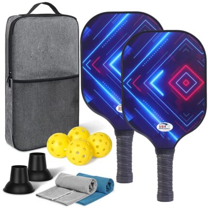 Pickleball Set with Dual Ball Pickers