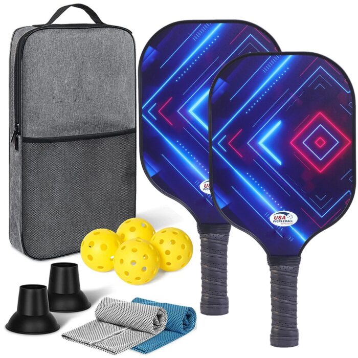 Pickleball Set with Dual Ball Pickers