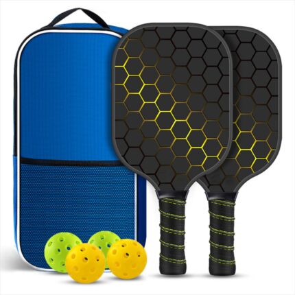Custom Yellow Honeycomb Pickleball Kit