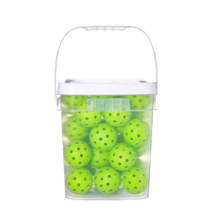 Outdoor 36pc Green Balls Bucket