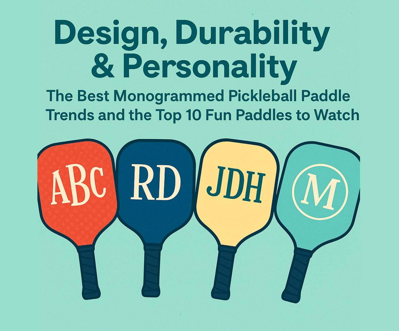 Monogrammed Pickleball Paddle