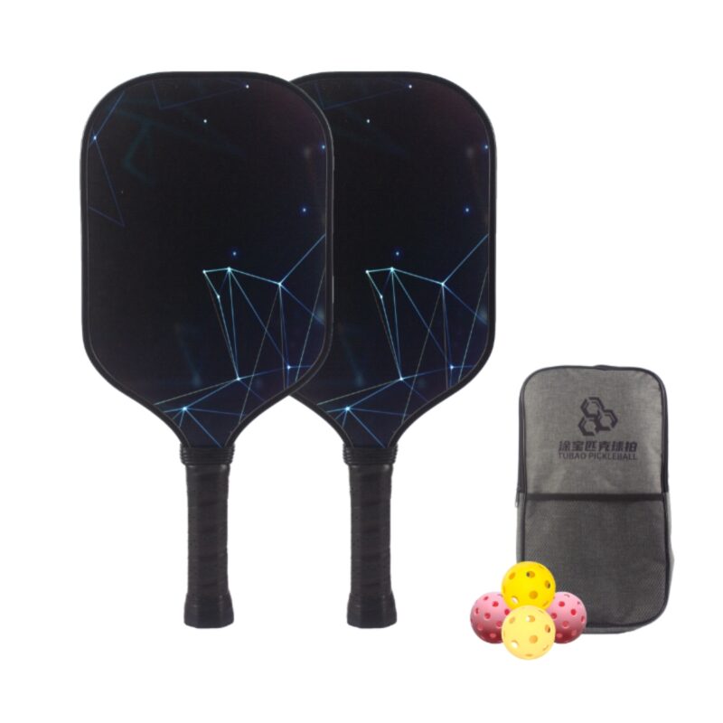 2 Pickleball Paddles with Balls Set